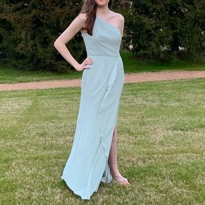 Dusty sage bridesmaid dress